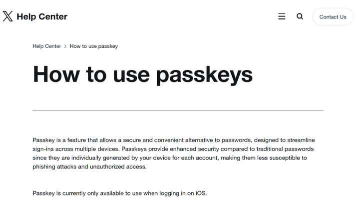 宁阳苹果维修店铺分享iOS用户如何通过通行密钥(Passkey)登录 