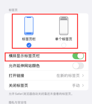 宁阳iPhone授权维修分享Safari浏览器如何切换标签栏位置 